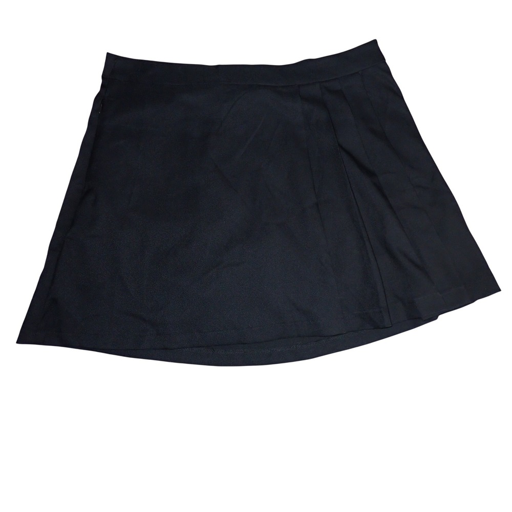 Coolibar Pin High Sun Protection Black Pleated Golf Skort Women 16 UPF 50